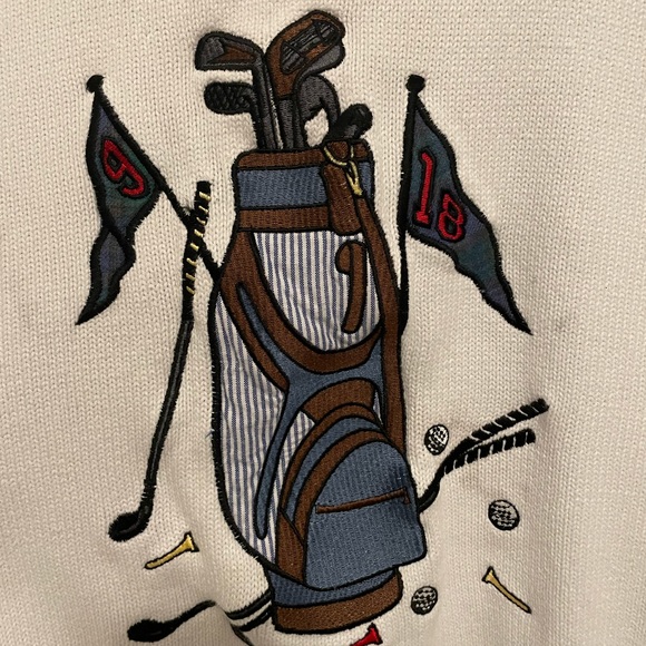 Oversized white golfing sweater - Picture 2 of 3